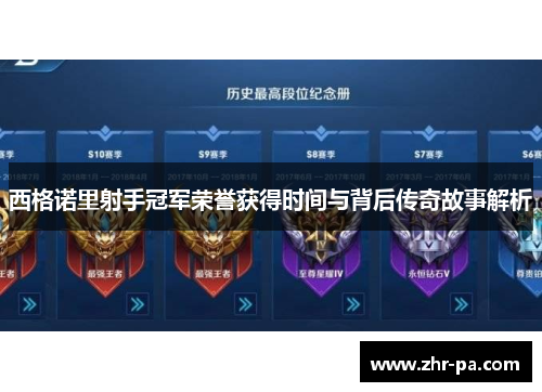 西格诺里射手冠军荣誉获得时间与背后传奇故事解析