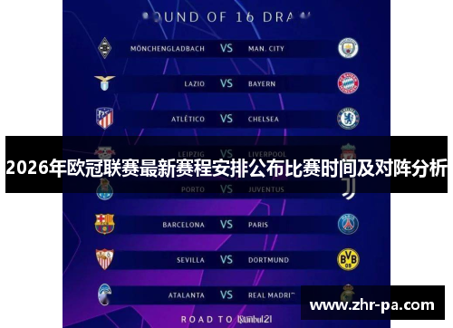 2026年欧冠联赛最新赛程安排公布比赛时间及对阵分析