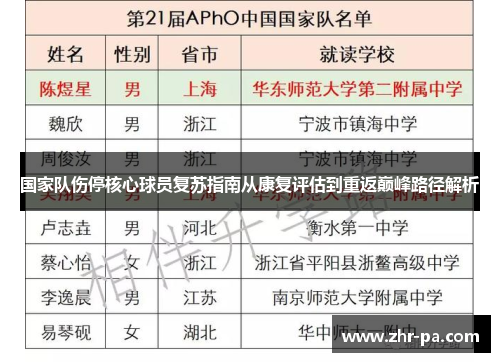 国家队伤停核心球员复苏指南从康复评估到重返巅峰路径解析 国家队伤停核心球员复苏指南从康复评估到重返巅峰路径解析